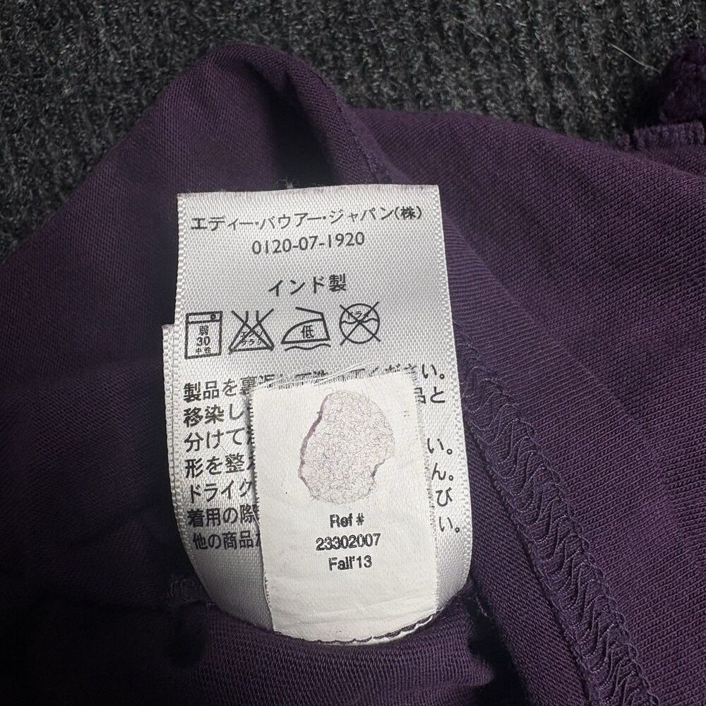 Eddie Bauer Womens XL Purple Lace Front Overlay Short Sleeve Cotton T-Shirt - Picture 6 of 6